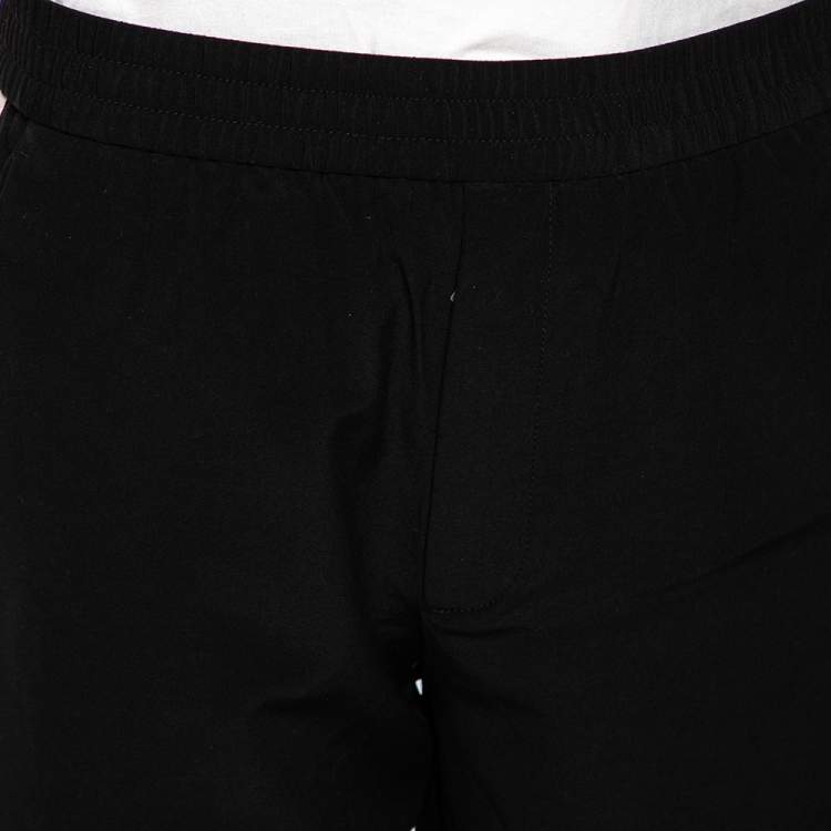 Pre Owned Gucci Black Wool Contrast Stripe Detail Shorts S