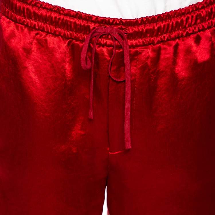 Gucci Red Silk Blend Print Detail Shorts L Gucci | The Luxury Closet