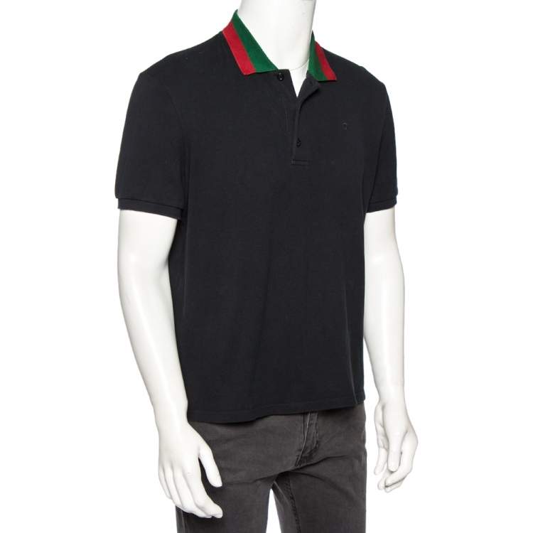 White Web-stripe cotton-jersey polo shirt, Gucci