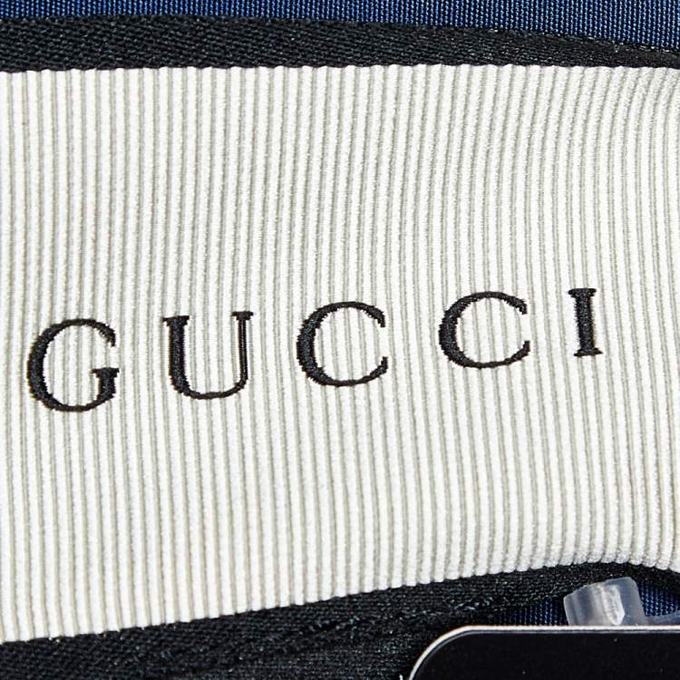 Pre Owned Gucci Navy Blue Cotton Bee Applique Detail Duke Shirt M