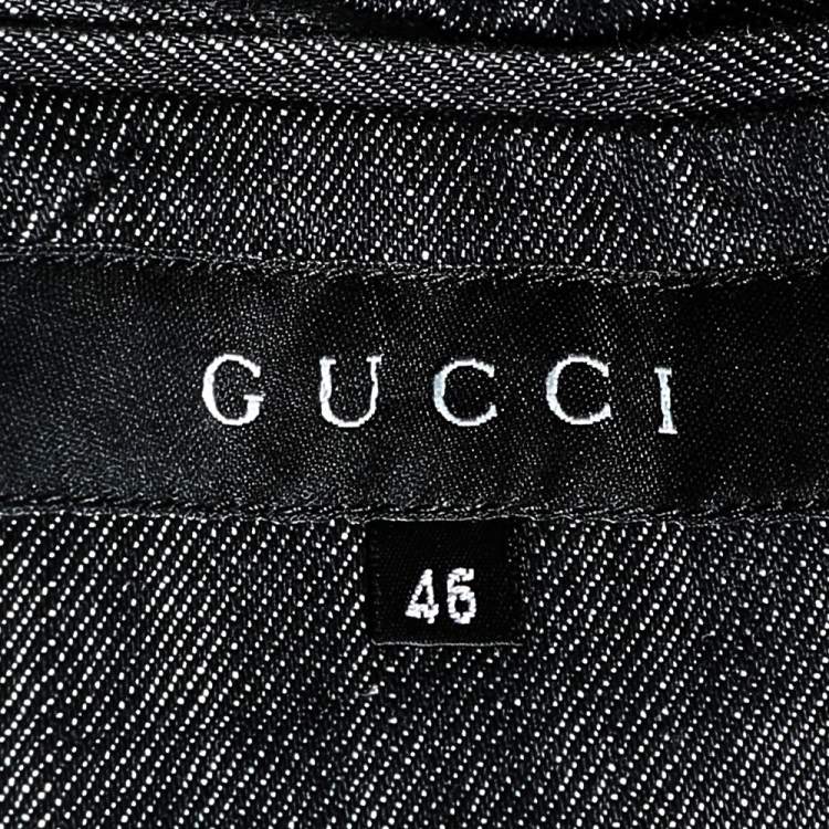 Pre Owned Gucci Vintage Blue Denim Single Breasted Blazer S
