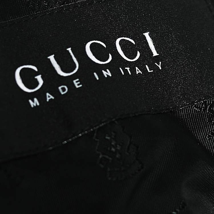 Pre Owned Gucci Black Wool Double Breasted Coat S