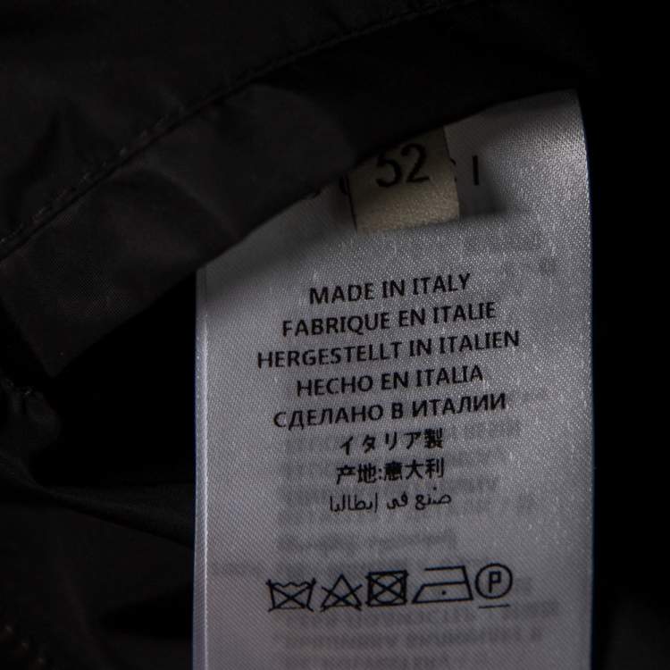 Pre Owned Gucci Black Synthetic Feline Detailed Web Stripe Trimmed Jacket XL