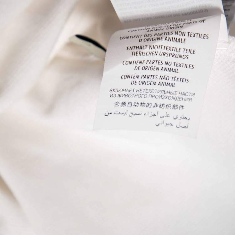 Pre Owned Gucci White Cotton Pique Logo Patch Detail Polo T-Shirt L