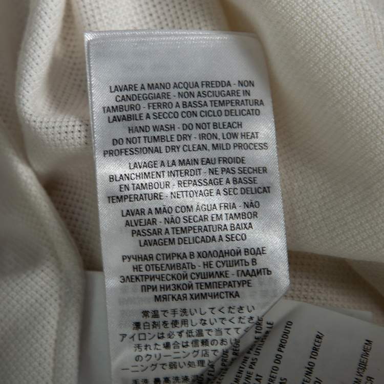 Pre Owned Gucci White Cotton Pique Contrast Collar Logo Strip Detail Polo T-Shirt L
