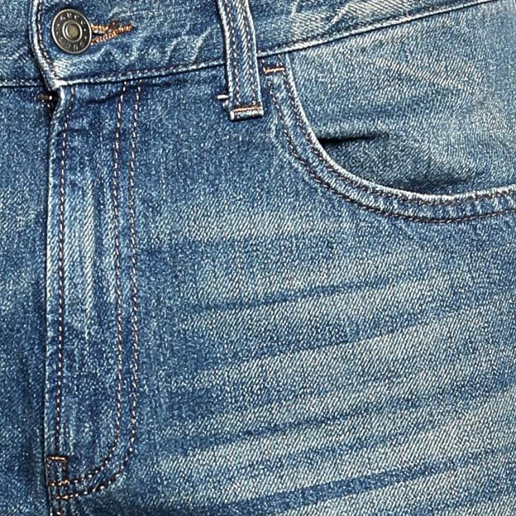 Pre Owned Gucci Blue Denim Straight Leg Jeans L