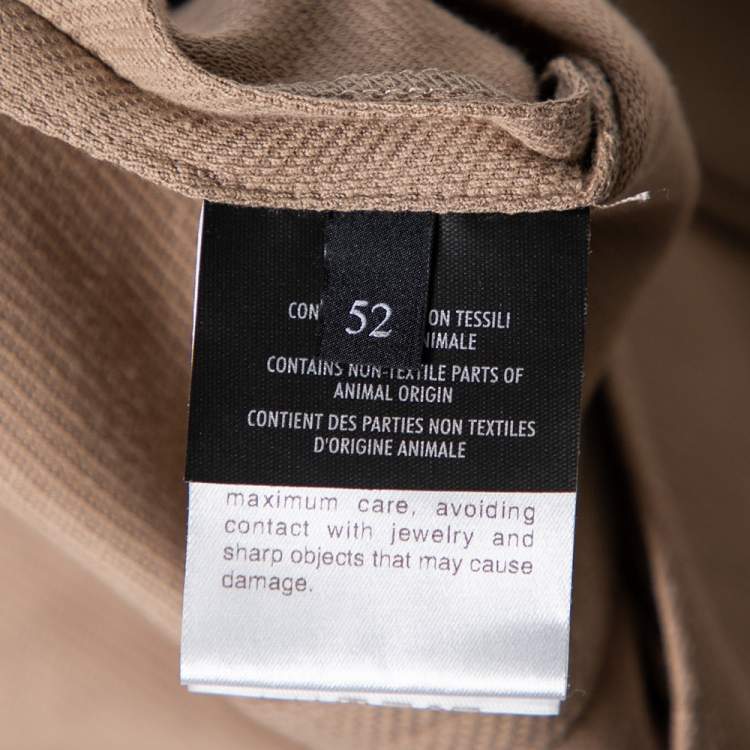 Pre Owned Gucci Beige Cotton Knit Pocketed Single Breasted Blazer XL