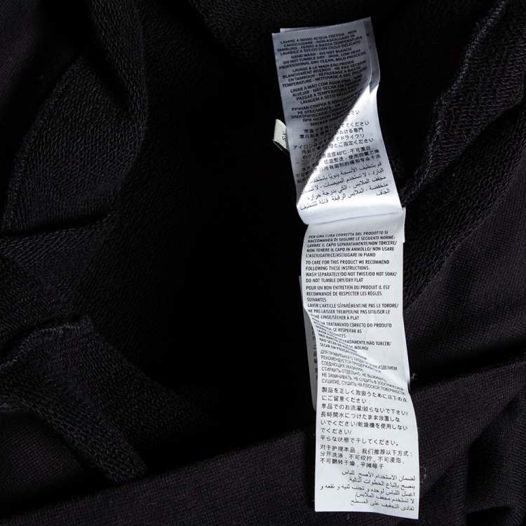 Pre Owned Gucci Black Cotton Blind for Love Tiger Patch Hoodie XS