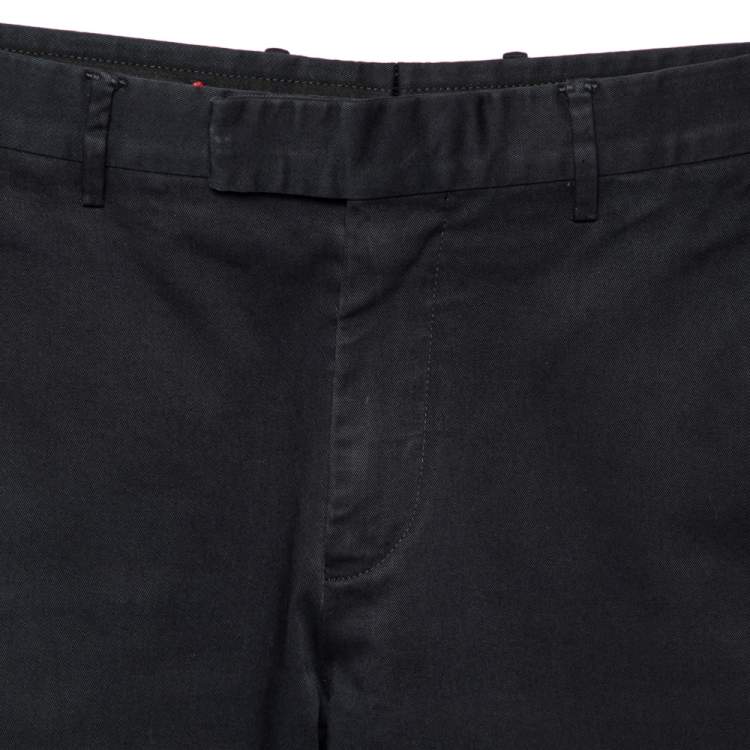 Pre Owned Gucci Dark Blue Cotton Chino Pants XS