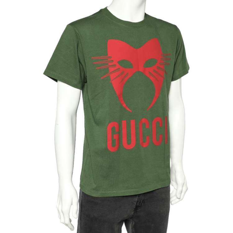 Gucci Logo Mask Print Cotton Oversized T-Shirt S Gucci | TLC