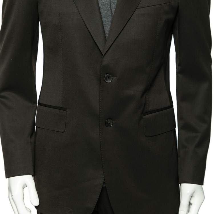 Pre Owned Gucci Brown Wool Suit M