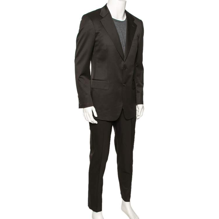 Pre Owned Gucci Brown Wool Suit M