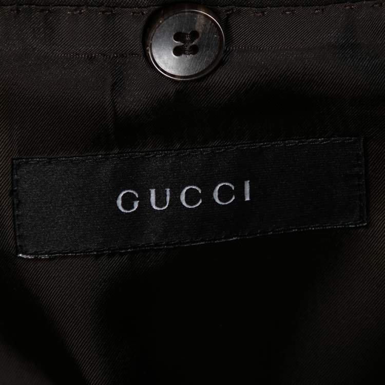 Pre Owned Gucci Brown Wool Suit M
