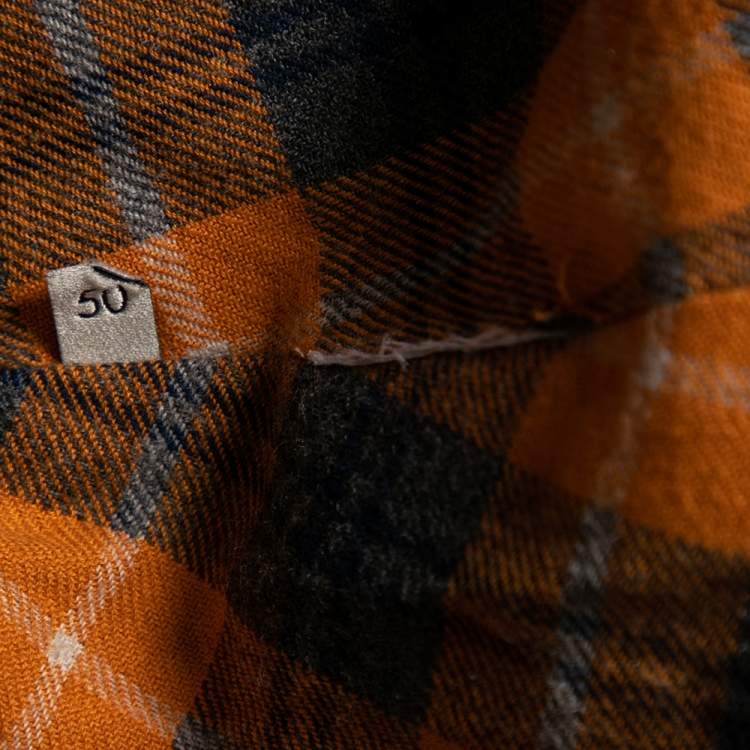 Pre Owned Gucci Red Wool Tiger Button Down Detailed Cape L