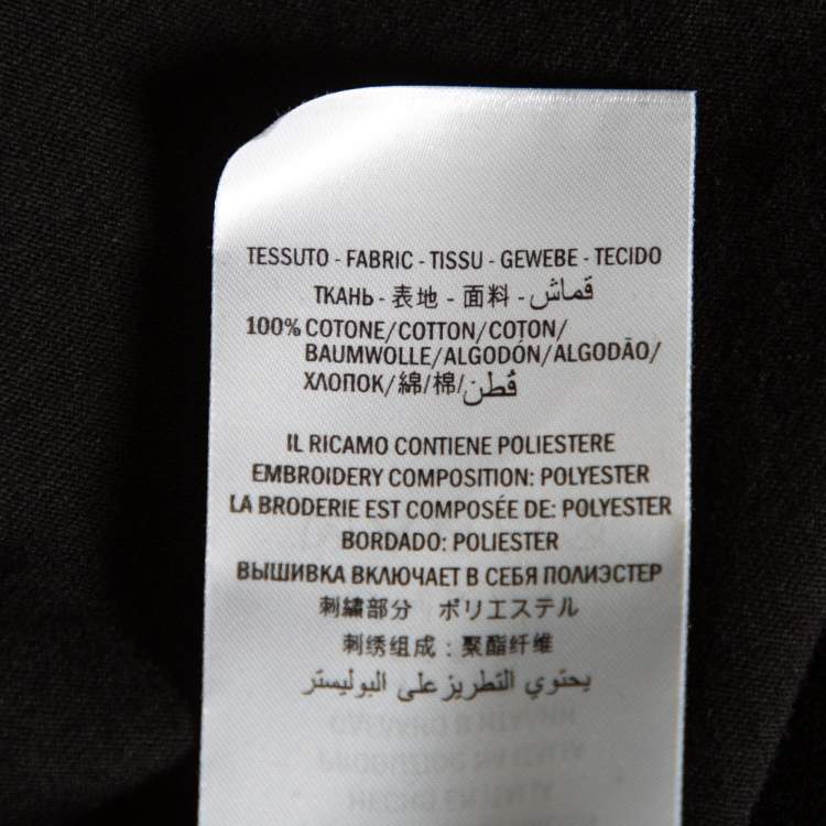 Pre Owned Gucci Black L’Aveugle Par Amour Tiger Embroidered Cotton T-Shirt S