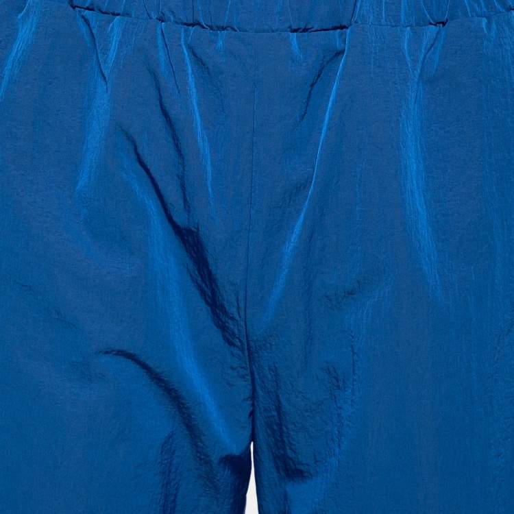 Pre Owned Gucci Blue & Orange Paneled Synthetic Track Pants M