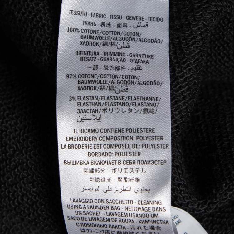 Pre Owned Gucci Charcoal Grey Terry Knit L'Aveugle Par Amour Sweatshirt S