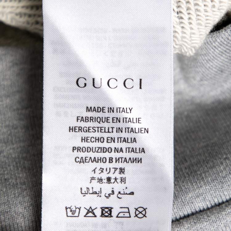 مملوكة مسبقًا Gucci Grey Knit Privilegium Perpetuum Crew Neck Sweatshirt S