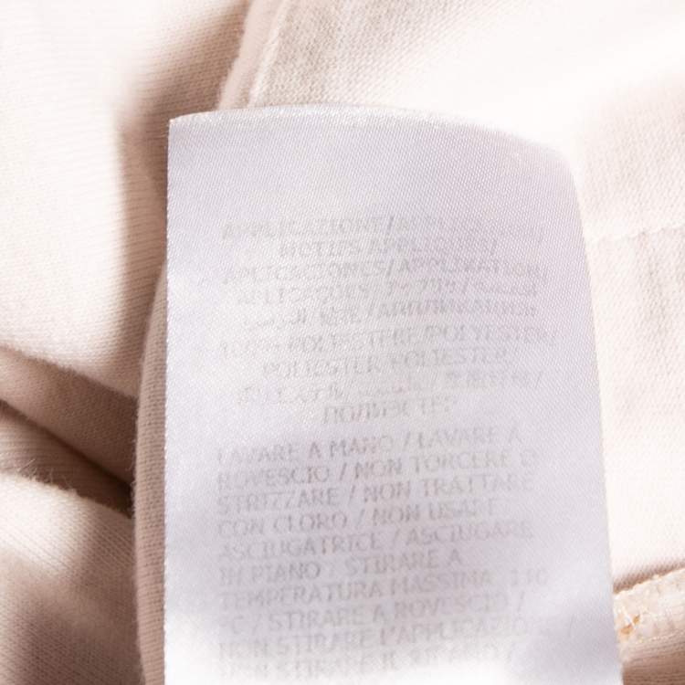 Pre Owned Gucci Cream Knit GG Patch Braided Trim Track Jacket XL