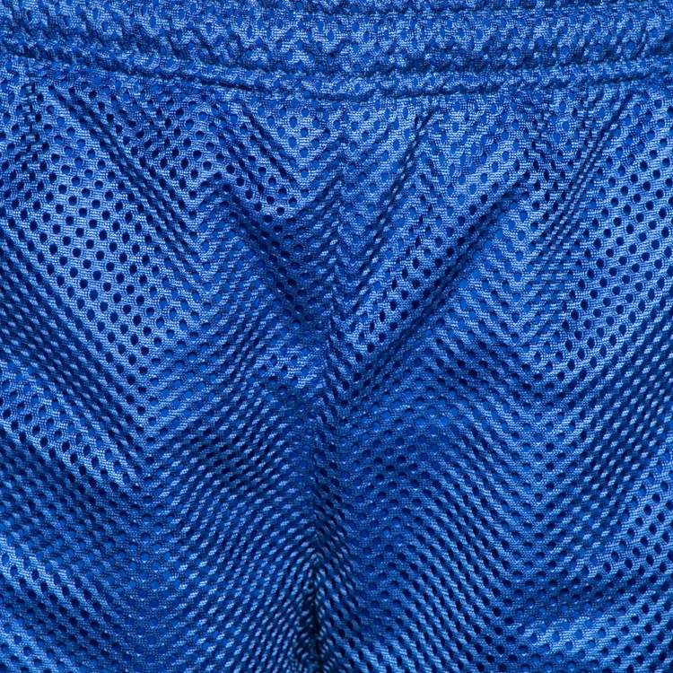 Pre Owned Gucci Blue Perforated Magnetismo Net Shorts M