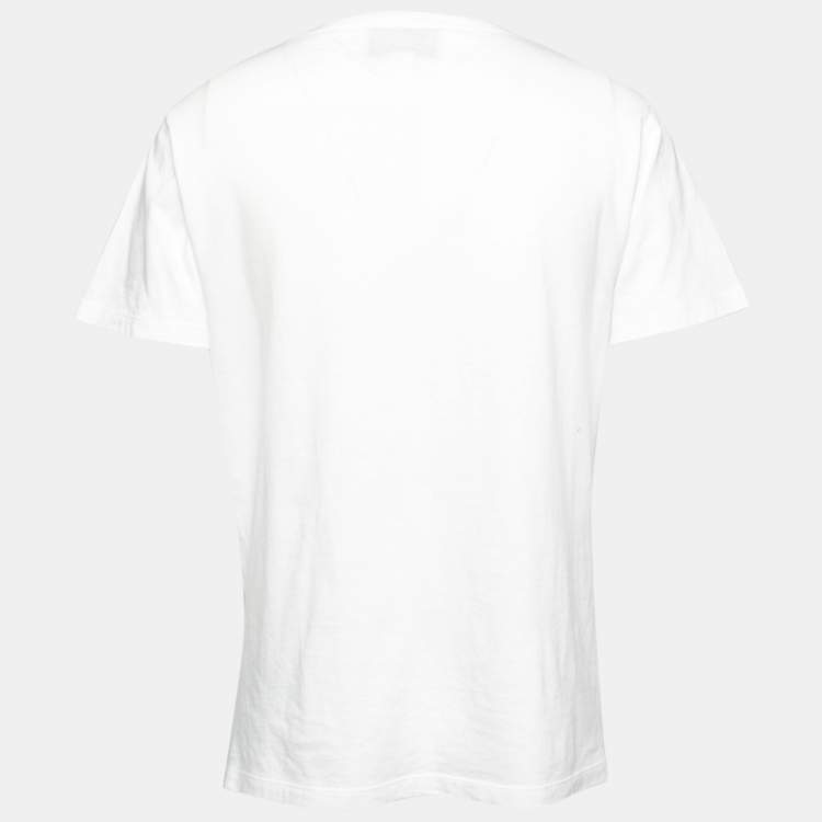 Pre Owned Gucci White Cotton Guccify Yourself Printed Crew Neck T-Shirt M
