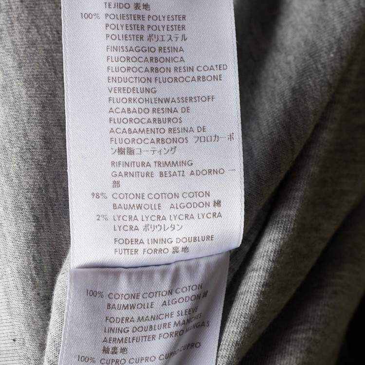 مملوكة مسبقًا Gucci Blue Synthetic Logo Print Hooded Bomber Jacket L