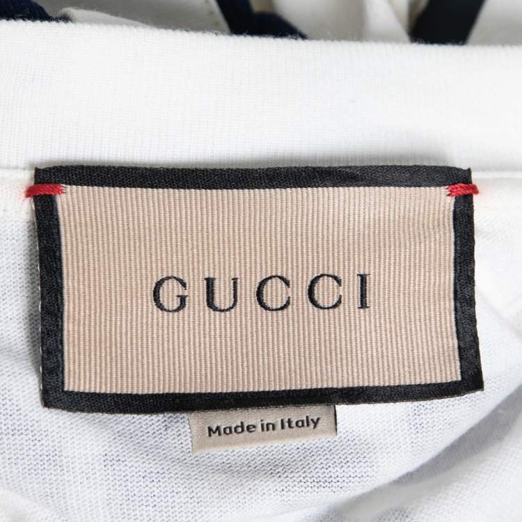 Pre Owned Gucci White Cotton 25 Eschatology 1921 Printed Crew Neck T-Shirt M