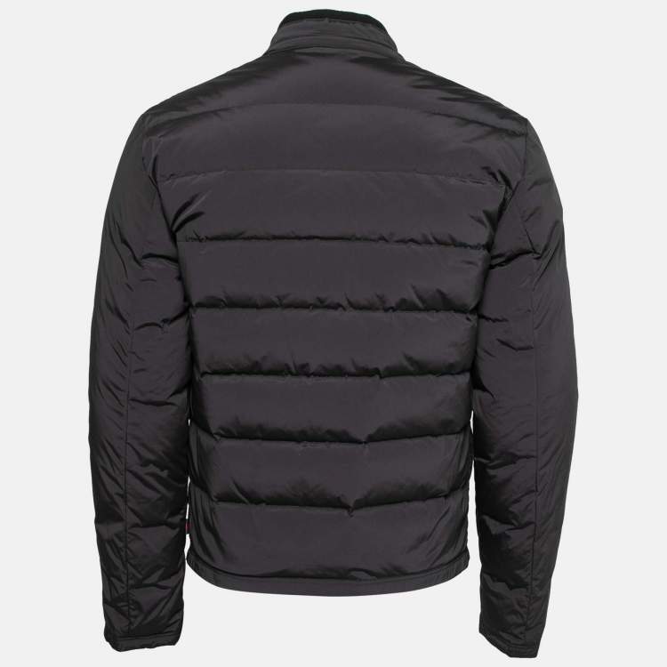 Pre Owned Gucci Black Synthetic Puffer Zip Jacket M