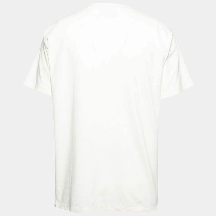 Pre Owned Gucci x The North Face Cream Logo Printed Cotton Oversized T-Shirt S