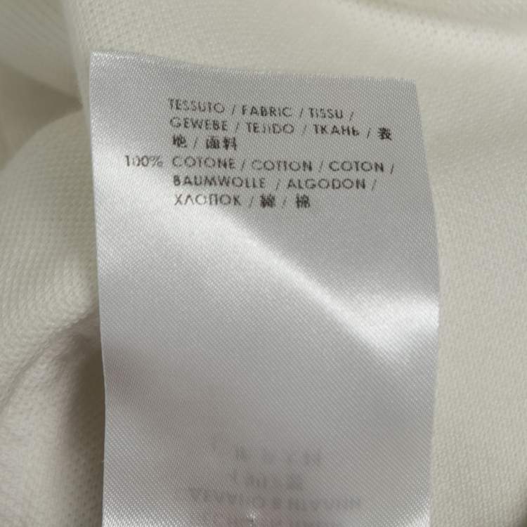 Pre Owned Gucci Ivory Cotton Pique Duke Long Sleeve Button Front Shirt S