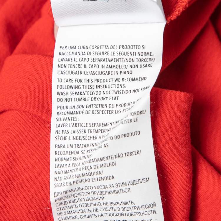 مملوكة مسبقًا Gucci Red Logo Printed Crew Neck T-Shirt L