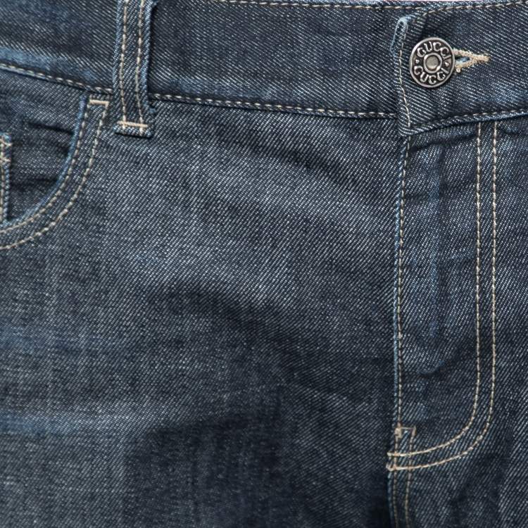 Pre Owned Gucci Blue Denim Super Skinny Jeans M