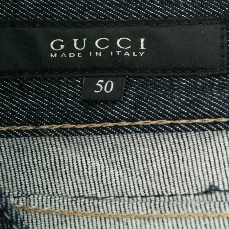 Pre Owned Gucci Blue Denim Super Skinny Jeans M