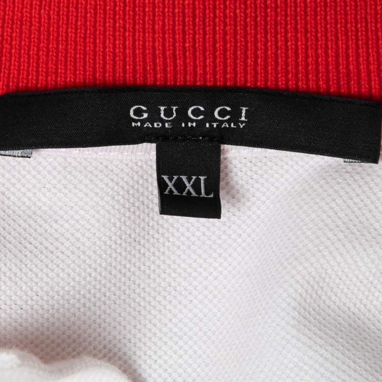Pre Owned Gucci Tricolor Cotton Polo T-Shirt XXL