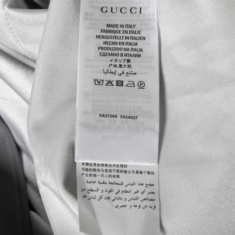 Pre Owned Gucci Grey Web Trim Stretch-Jersey Track Jacket M