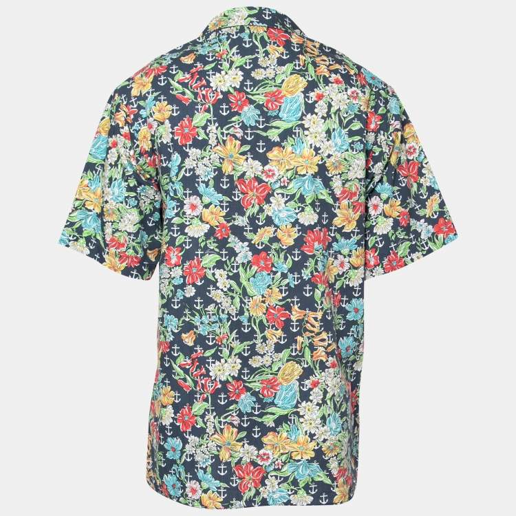 Louis Vuitton Floral Short Sleeve Shirt Tops Men Size M Flower From Japan  USED