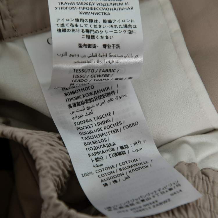 مملوكة مسبقًا Gucci Beige Cotton Elastic Waist Trousers XL Waist 34" 