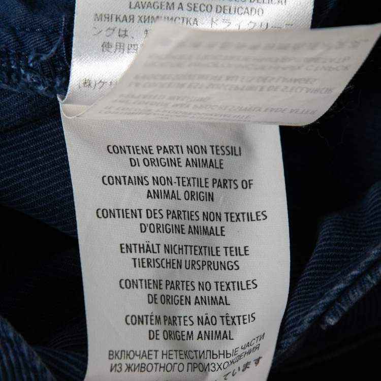 Pre Owned Gucci Blue Denim Skinny Fit Jeans S Waist: 32"