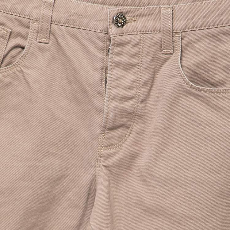 Pre Owned Gucci Beige Denim Riding pants S Waist: 32