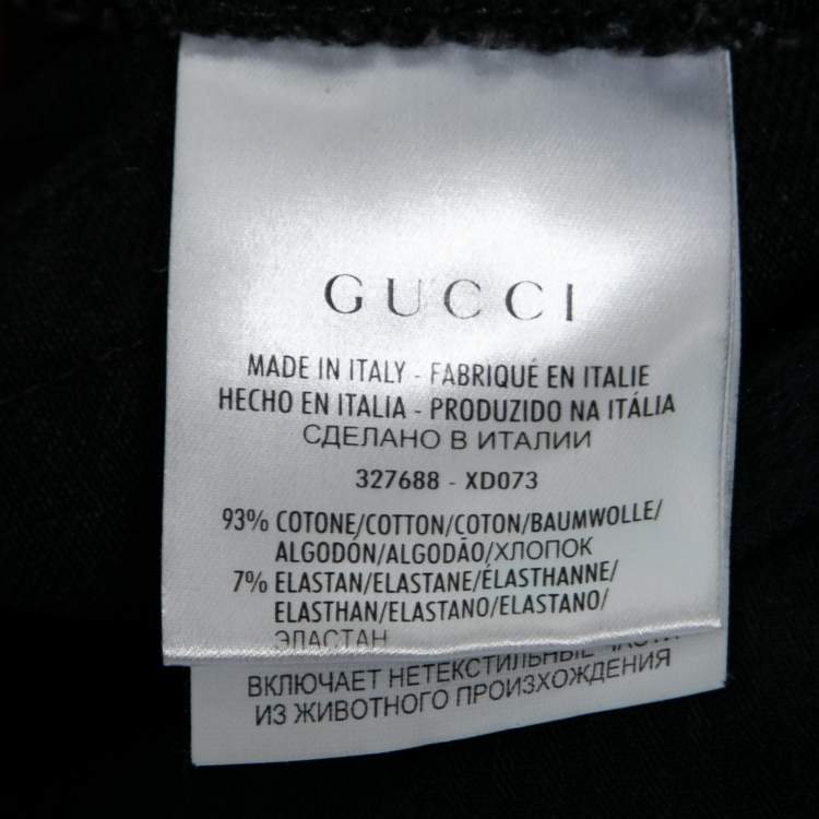 Pre Owned Gucci Black Denim Skinny-Fit Jeans L Waist 35"