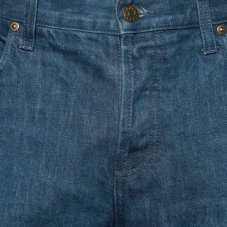 Pre Owned Gucci Navy Blue Denim Regular Fit Jeans L