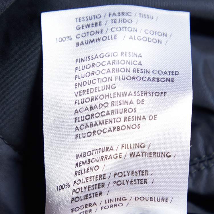 Pre Owned Gucci Blue Cotton Zip Front  Jacket M