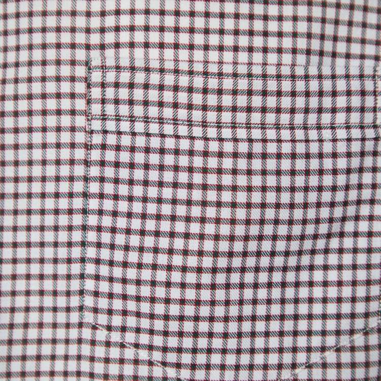 مملوكة مسبقًا Gucci Multicolor Grid Pattern Cotton Skinny Fit Shirt XL
