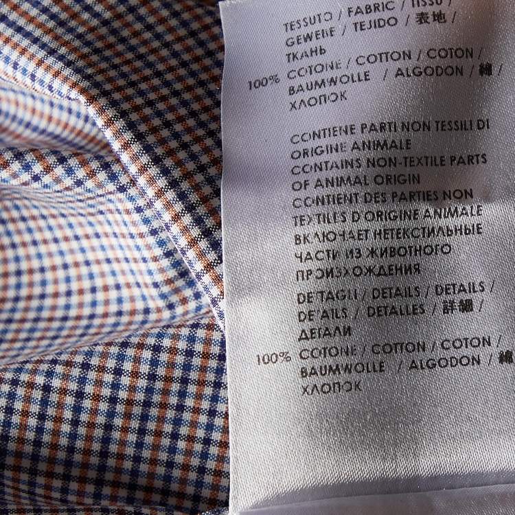 Pre Owned Gucci Multicolor Check Pattern Cotton Duke Fit Shirt XL