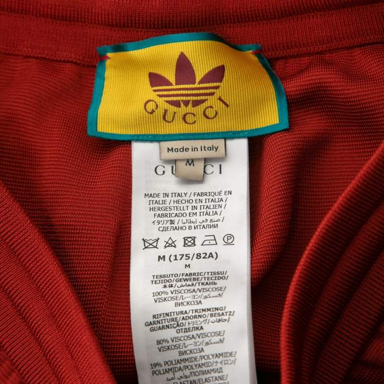 Pre Owned Gucci X adidas Red GG Monogram Knit Bermuda Shorts M