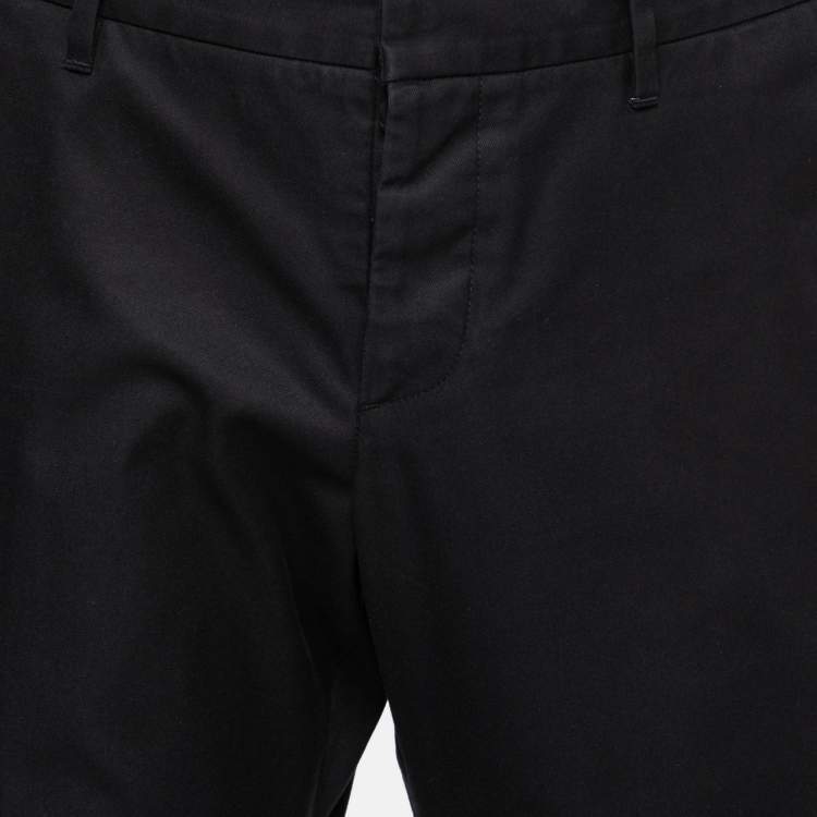 Pre Owned Gucci Navy Blue Cotton Skinny Fit Trousers XL