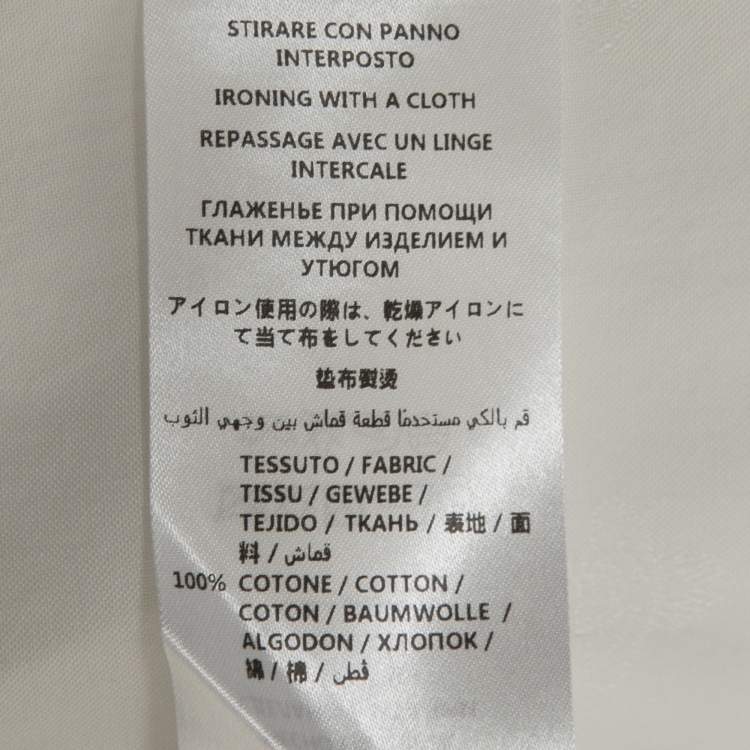 Pre Owned Gucci White Cotton Symbols Fil Coupé Oxford Shirt L