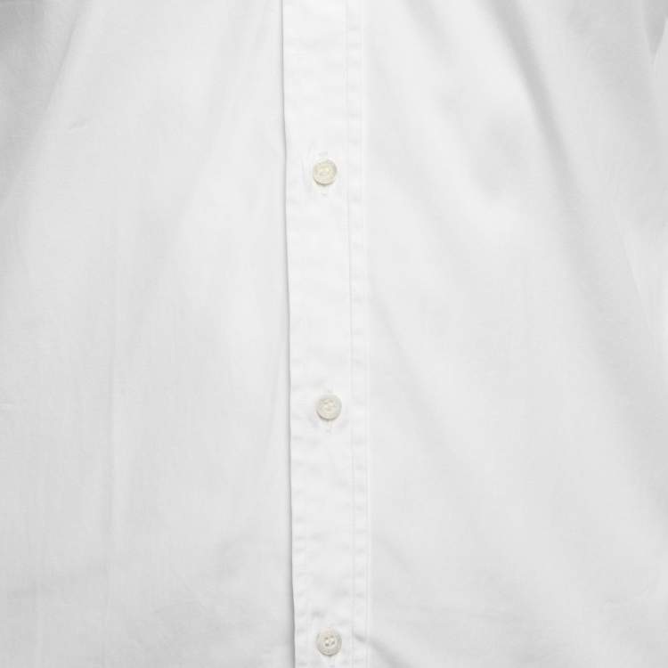 مملوكة مسبقًا Gucci White Cotton French Cuff Shirt M