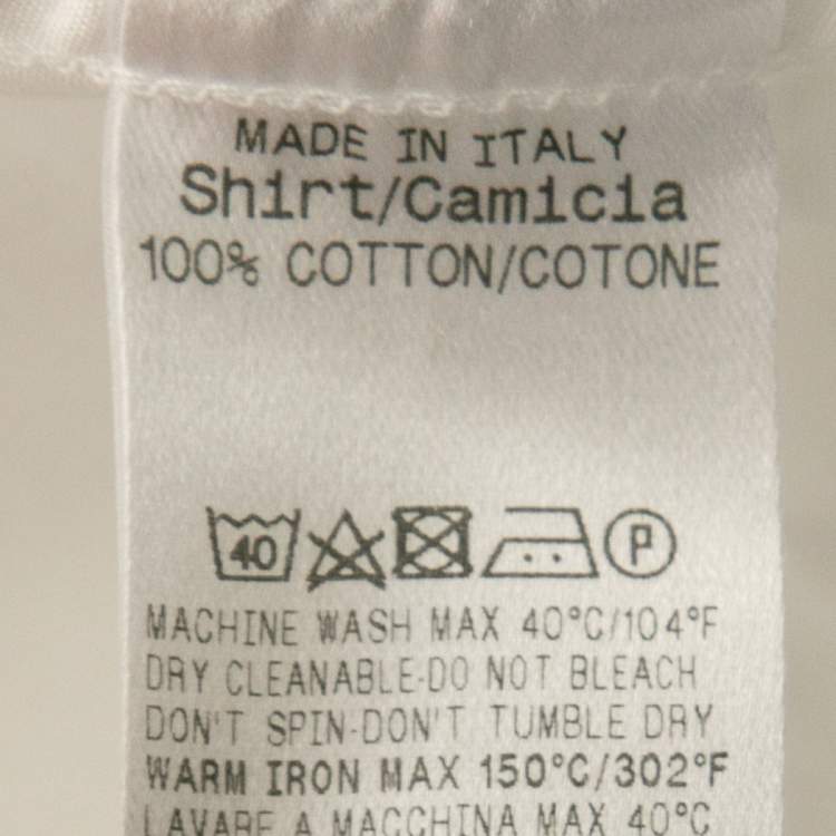 Pre Owned Gucci White Poplin Button Front Shirt M