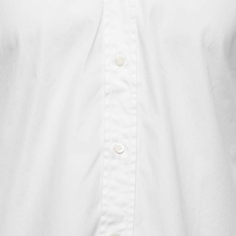 Pre Owned Gucci White Poplin Button Front Shirt M